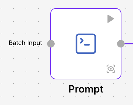 El componente Prompt en el lienzo