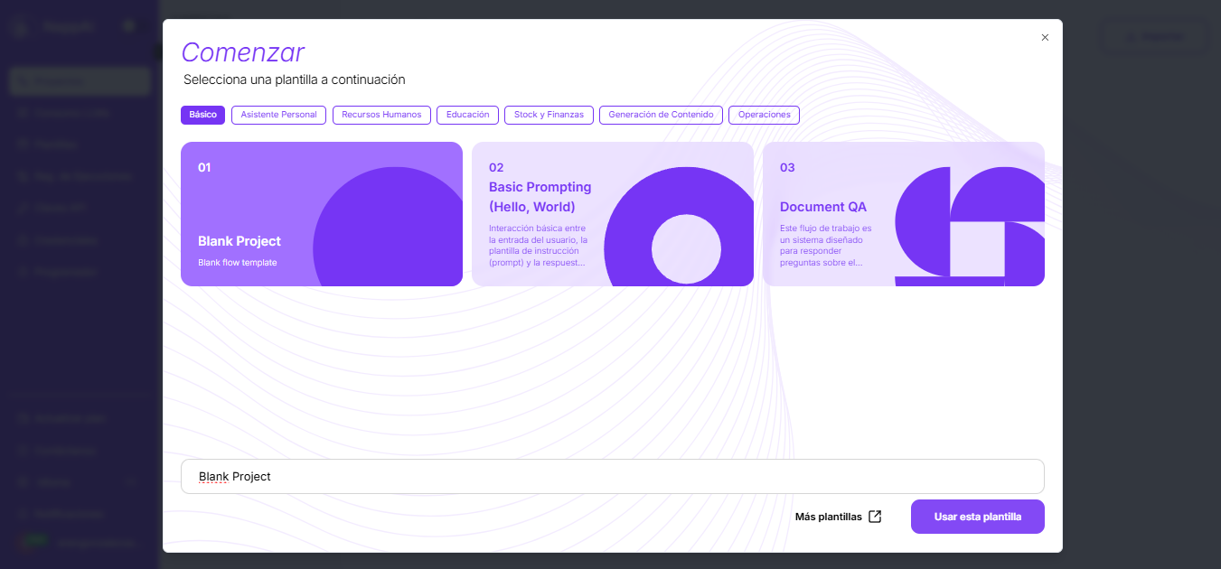 Plantilla de proyecto vacío