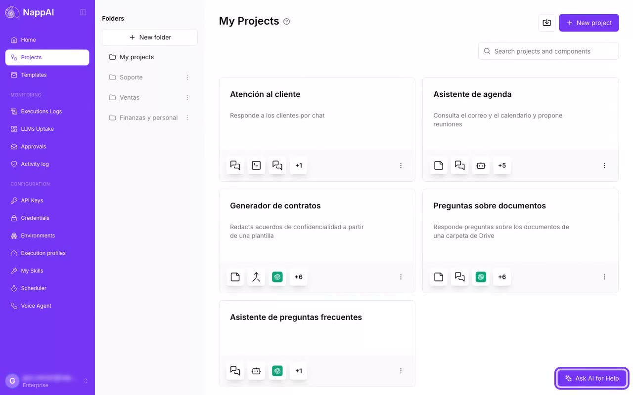 The AI Assistant builds a flow for you