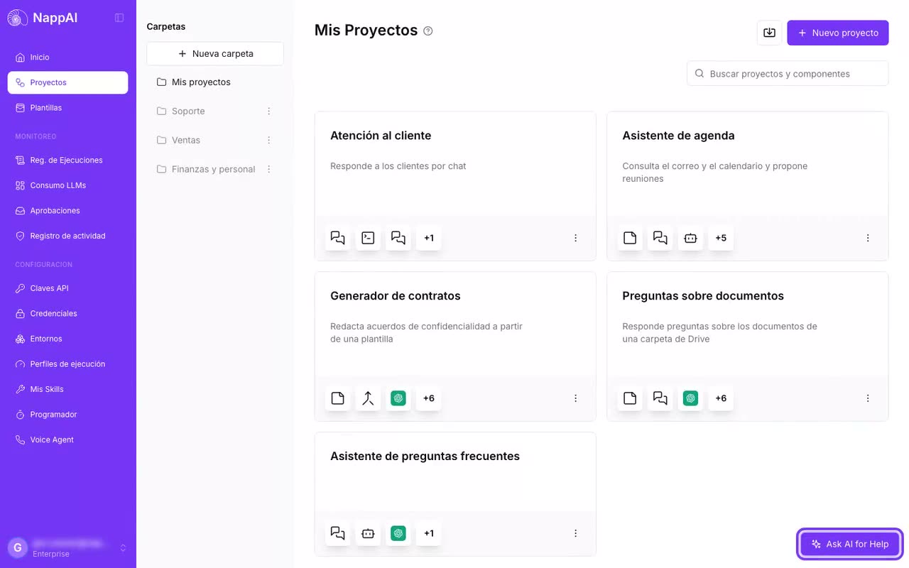 El Asistente IA construye un flujo por ti