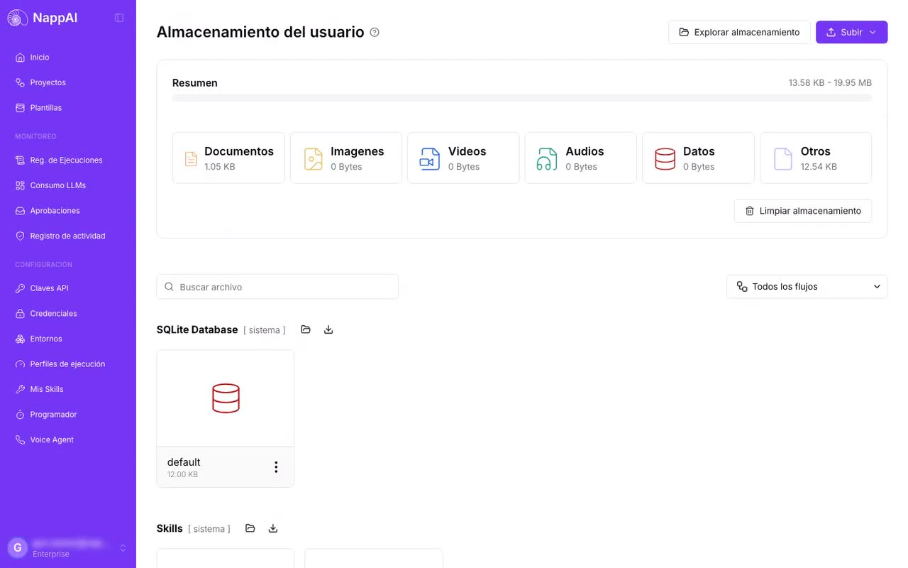 Tu almacenamiento